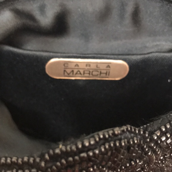 Vintage black beaded purse, EVC - Picture 4 of 6